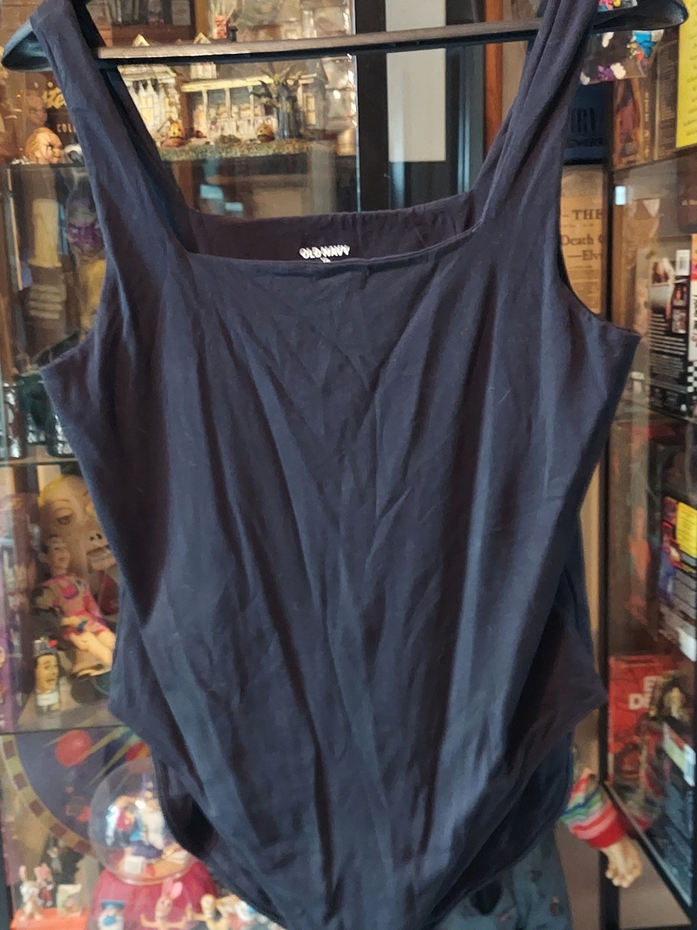 Old Navy Black Women's Square-Neck Bodysuit